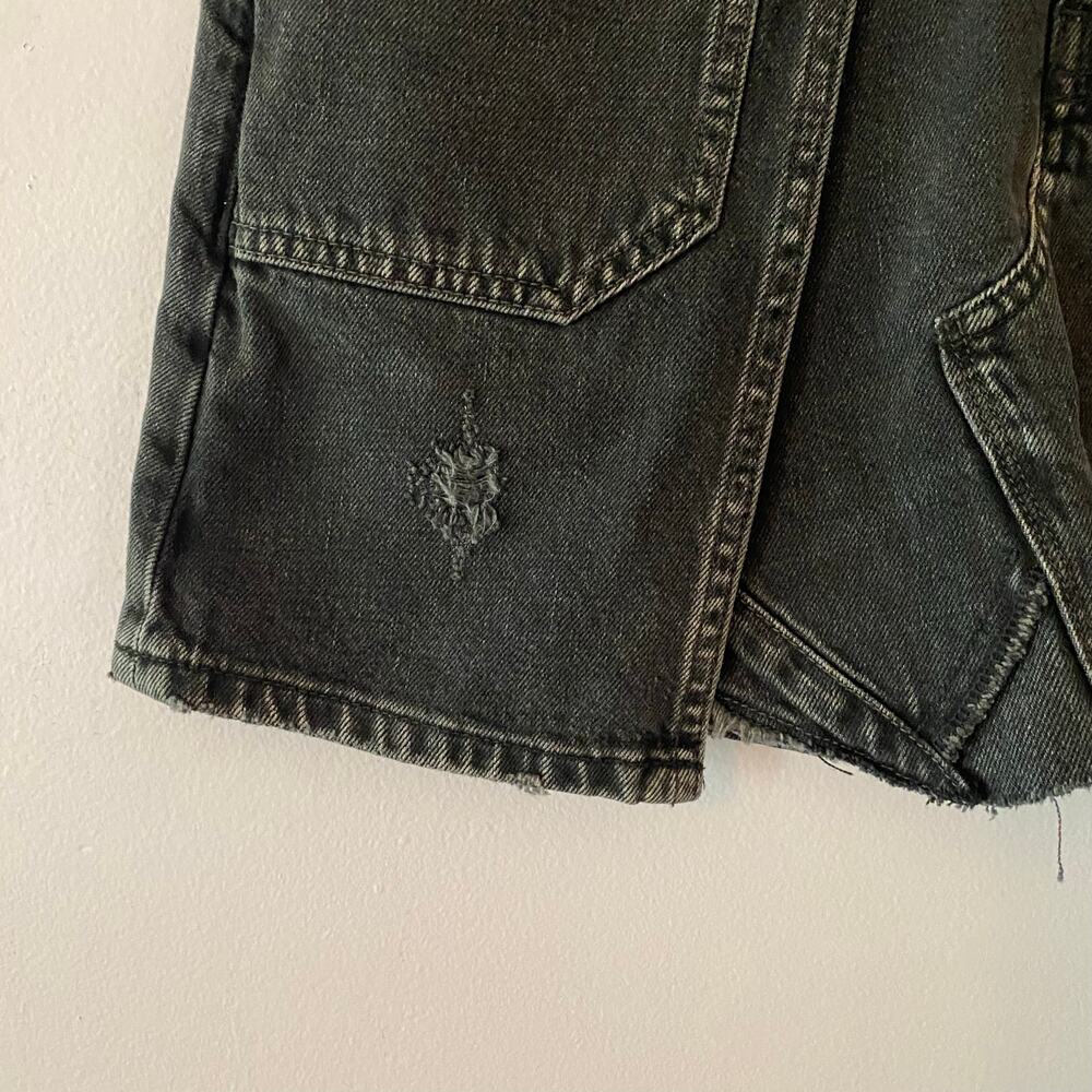 NWT We The Free Gray Wash Bare With Me Denim Mini Skirt Moxie Women's size 25 - Picture 6 of 12